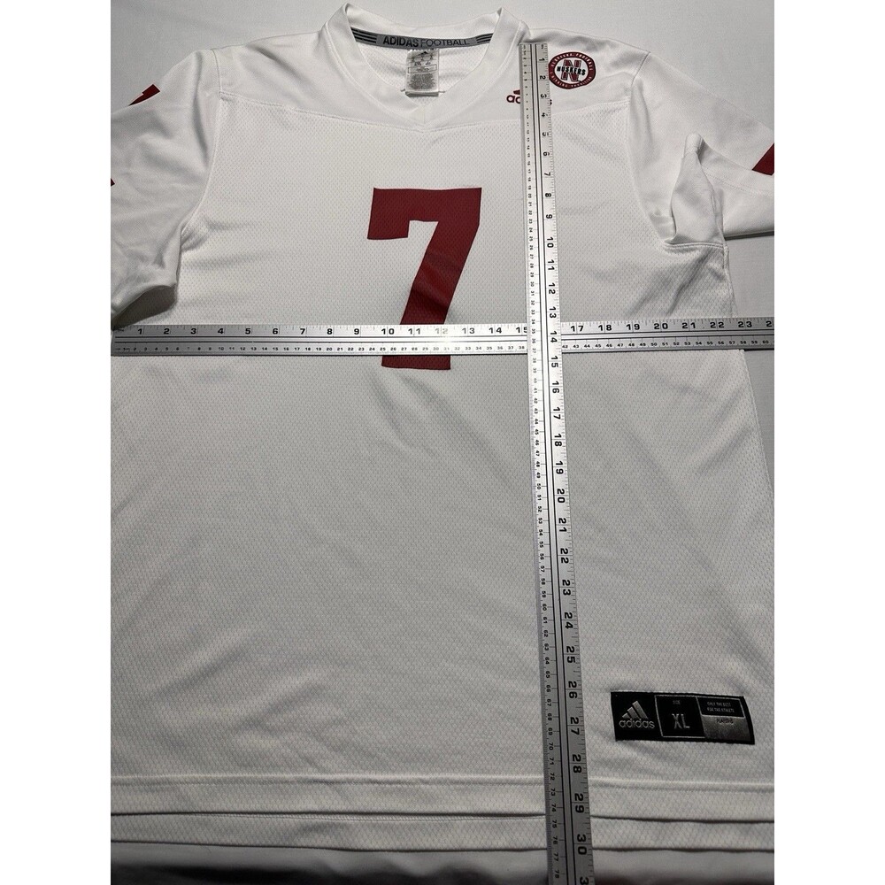 Nebraska Cornhuskers Adidas Football Jersey Mens XL White 7 Frost Ncaa *READ - Picture 8 of 12